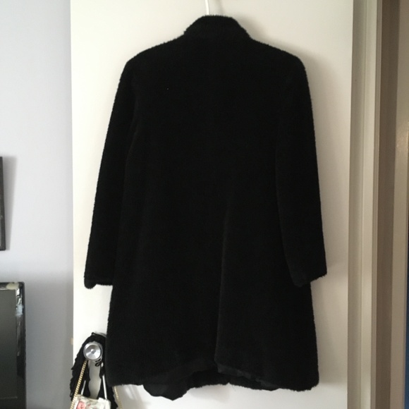 AGNONA Black Alpaca Spazzolino Teddy Bear Oversized Coat M to L - Picture 5 of 9